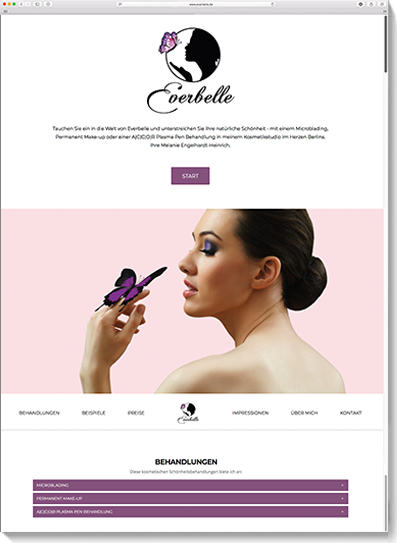 Everbelle Permanent Make-up Stylist Website